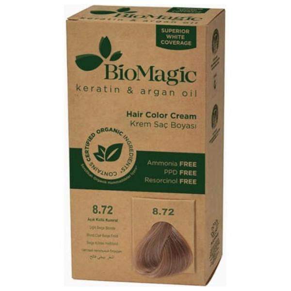 Краска для волос BioMagic Light Beige Blonde Код цвета: 8/ 72, 60 мл photo 2 Краска для волос BioMagic Light Beige Blonde Код цвета: 8/ 72, 60 мл photo 2