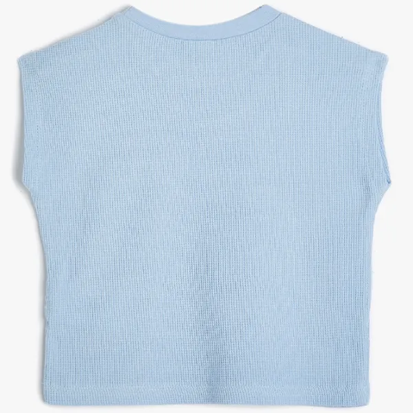 Maiou pentru băieți Koton 4SMB30001TK 100% bumbac/ Blue photo 2