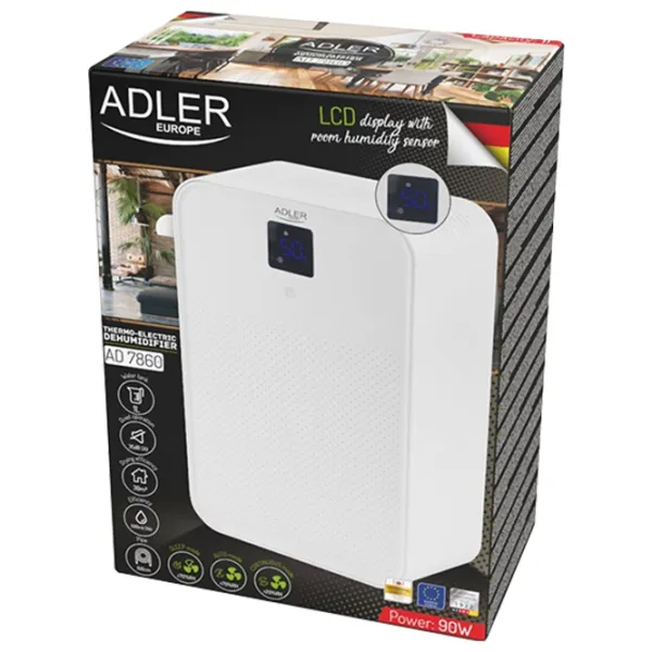 Uscător de aer Adler AD-7860 Pe masă/ White photo 6