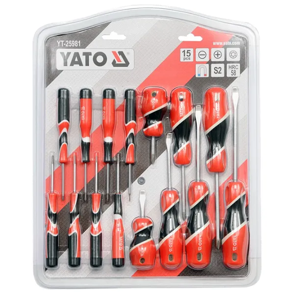Набор отвёрток Yato YT25981 Количество в наборе: 15 photo 4 Набор отвёрток Yato YT25981 Количество в наборе: 15 photo 4
