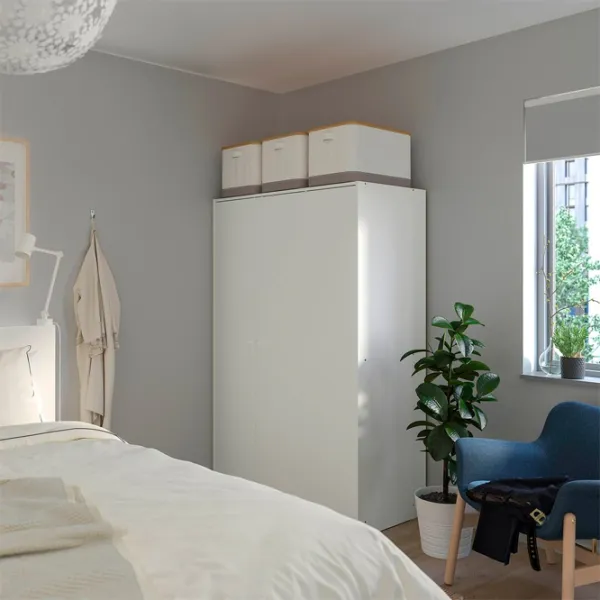 Шкаф Ikea Kleppstad 117 x 55см x 176 / ДСП / White photo 3