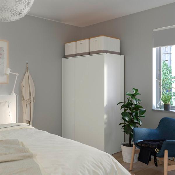 Шкаф Ikea Kleppstad 117 x 55см x 176 / ДСП / White photo 3