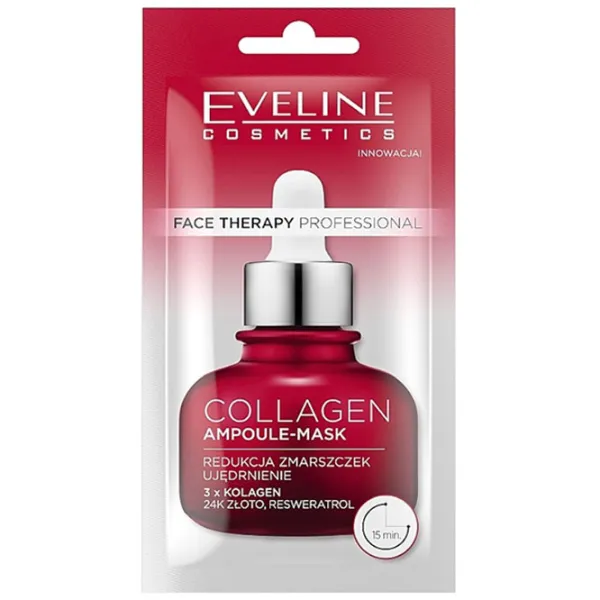 Mască pentru față Eveline Cosmetics Collagen Mască/ Toate tipurile photo 1 Mască pentru față Eveline Cosmetics Collagen Mască/ Toate tipurile photo 1