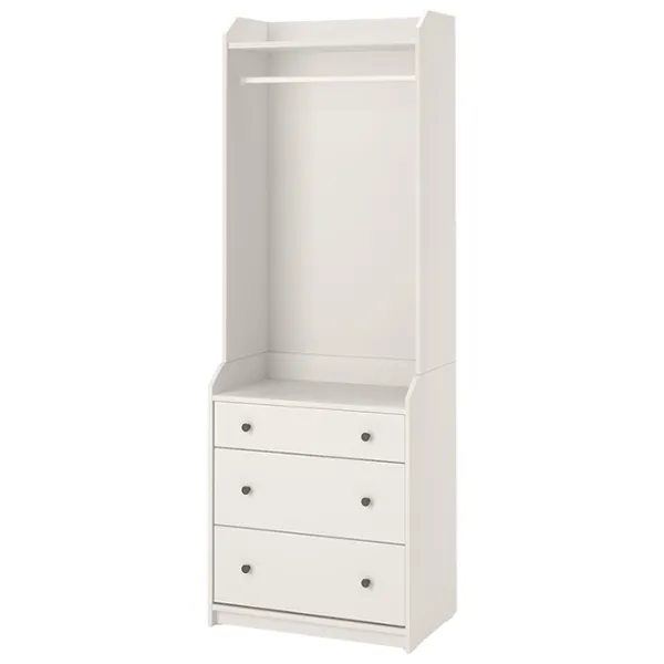 Шкаф для прихожей Ikea Hauga ДСП/ White photo 1