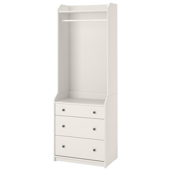 Шкаф для прихожей Ikea Hauga ДСП/ White photo 1