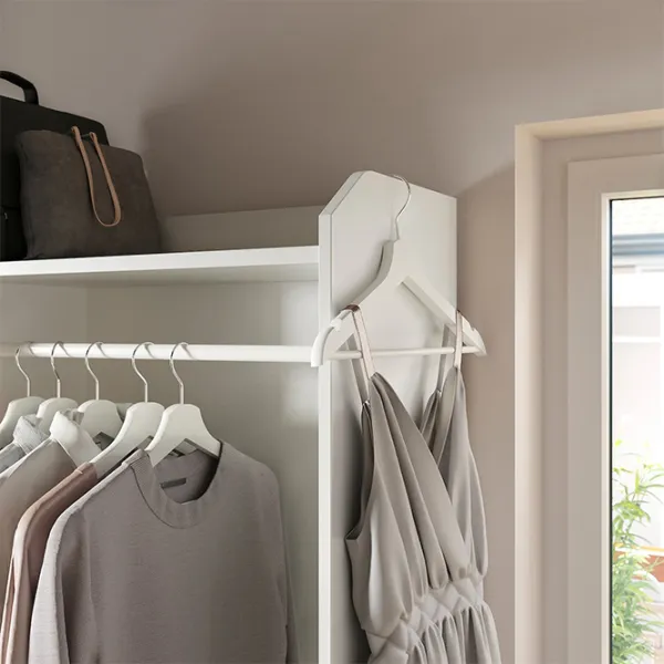 Шкаф для прихожей Ikea Hauga ДСП/ White photo 4