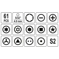 Set șurubelnițe de precizie Yato YT25760 Cantitatea în set: 61 photo 6