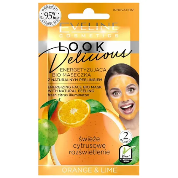 Mască pentru față Eveline Cosmetics Orange and Lime Mască/ Toate tipurile photo 1