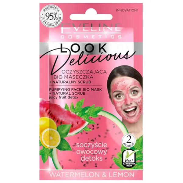 Mască pentru față Eveline Cosmetics Watermelon and Lemon Mască/ Toate tipurile photo 1