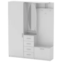 Шкаф для прихожей KompaniT Тамара ЛДСП/ Нимфея Альба