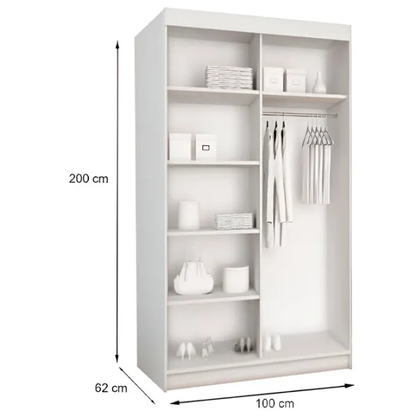 Dulap Prime Furniture Top 23 Plus 62 x 100 x 200 / PAL / White photo 3
