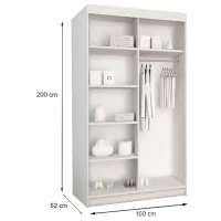 Dulap Prime Furniture Top 23 Plus 62 x 100 x 200 / PAL / White photo 3