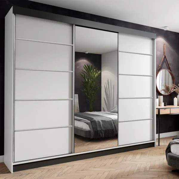 Шкаф Prime Furniture Amo 250 x 62см x 200 / ЛДСП / Серебро photo 2 Шкаф Prime Furniture Amo 250 x 62см x 200 / ЛДСП / Серебро photo 2