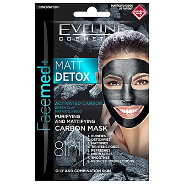 Mască pentru față Eveline Cosmetics 8 in1 Mască/ Toate tipurile photo 1