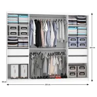 Шкаф Belini Premium MBP SZP8 SZP8/0/1W/2W1L/0/KLAL 235 x 60см x 216 / ЛДСП / White photo 2
