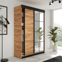 Шкаф Prime Furniture Lamaro 138 x 59см x 205 / ЛДСП / Дуб Крафт Золотой photo 2