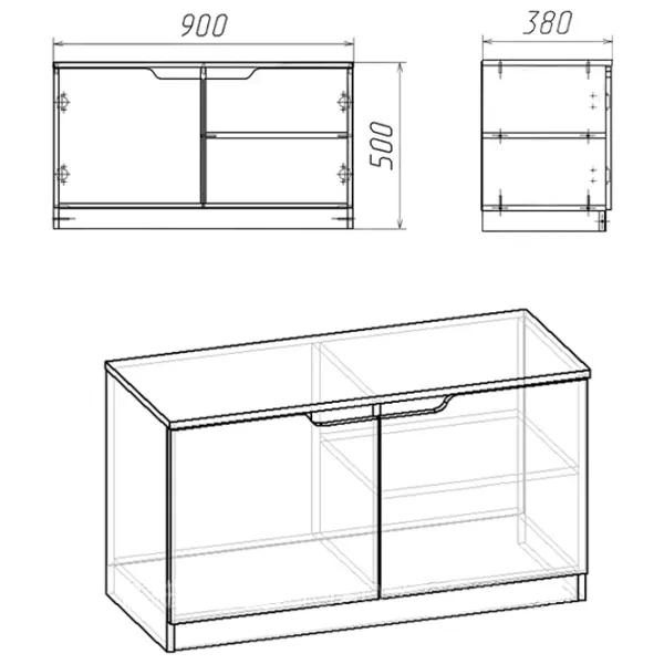 Dulap pentru încălțăminte KompaniT TO-13 50 x 90 x 38/ Nimfeia Alb/ Nimfeia Alb photo 2 Dulap pentru încălțăminte KompaniT TO-13 50 x 90 x 38/ Nimfeia Alb/ Nimfeia Alb photo 2