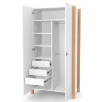 Dulap Veres Monaco 96 x 47.2 x 179.5 / DSP / White photo 2