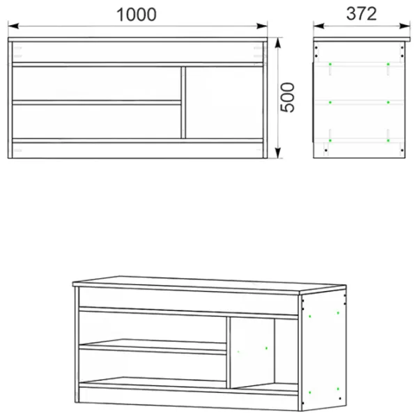 Dulap pentru încălțăminte KompaniT TO-17 50 x 100 x 37.2/ Atelier Light/ Atelier Light photo 2 Dulap pentru încălțăminte KompaniT TO-17 50 x 100 x 37.2/ Atelier Light/ Atelier Light photo 2