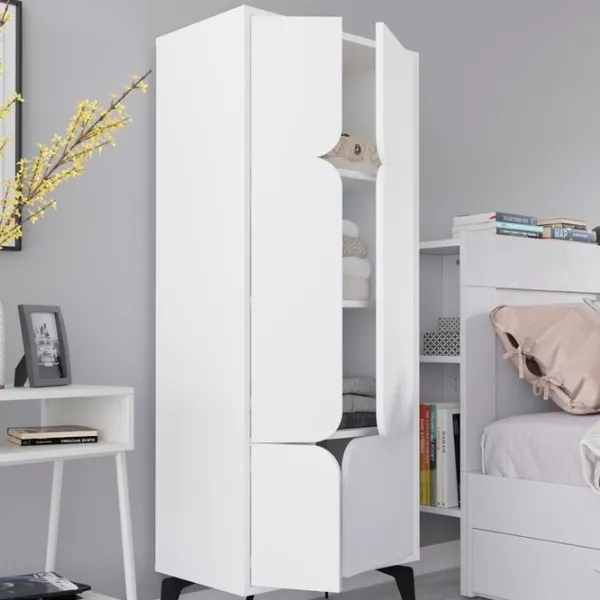 Шкаф Showdeko Spark 60 x 35.6см x 151 / ЛДСП / White photo 4 Шкаф Showdeko Spark 60 x 35.6см x 151 / ЛДСП / White photo 4
