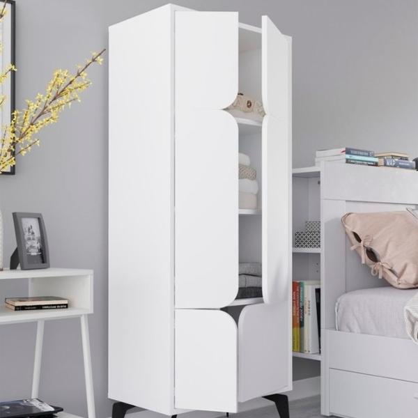 Шкаф Showdeko Spark 60 x 35.6см x 151 / ЛДСП / White photo 4 Шкаф Showdeko Spark 60 x 35.6см x 151 / ЛДСП / White photo 4