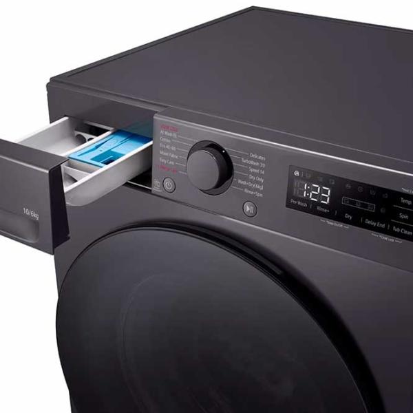 Mașină de spălat cu uscător LG F4DR510S2M 10 kg / 1400 rpm / Black photo 8