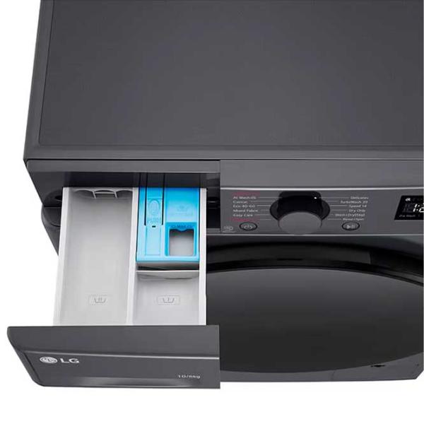 Mașină de spălat cu uscător LG F4DR510S2M 10 kg / 1400 rpm / Black photo 10