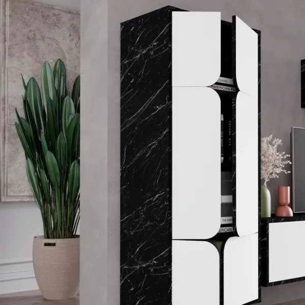 Шкаф Showdeko Spark 60 x 35.6см x 151 / ЛДСП / Black photo 4 Шкаф Showdeko Spark 60 x 35.6см x 151 / ЛДСП / Black photo 4