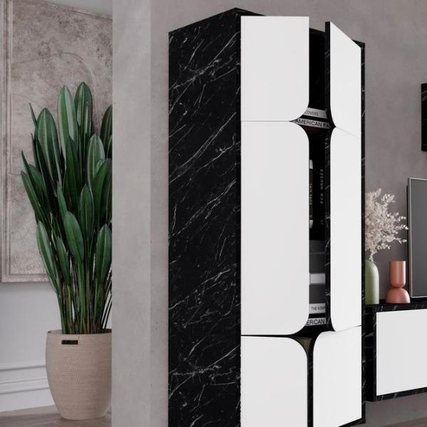 Шкаф Showdeko Spark 60 x 35.6см x 151 / ЛДСП / Black photo 4 Шкаф Showdeko Spark 60 x 35.6см x 151 / ЛДСП / Black photo 4