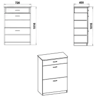 Dulap pentru încălțăminte KompaniT TO-3A 101.6 x 72.6 x 40/ Wenge/ Wenge photo 2