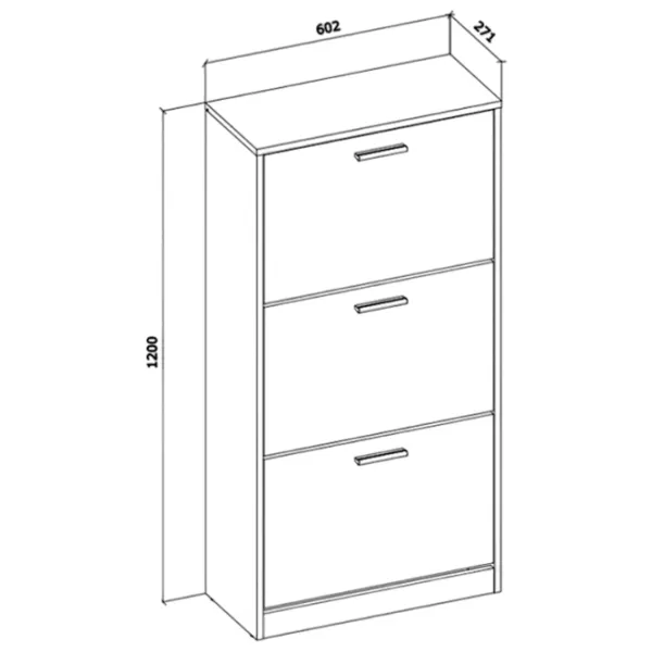 Обувной шкаф Magnus Brisbane 120 x 60.2 x 27.1см/ White/ White photo 3 Обувной шкаф Magnus Brisbane 120 x 60.2 x 27.1см/ White/ White photo 3