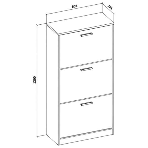Dulap pentru încălțăminte Magnus Brisbane 120 x 60.2 x 27.1/ Stejar Craft Auriu/ Stejar Craft Auriu photo 3 Dulap pentru încălțăminte Magnus Brisbane 120 x 60.2 x 27.1/ Stejar Craft Auriu/ Stejar Craft Auriu photo 3