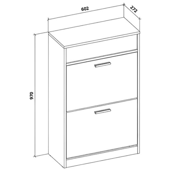 Обувной шкаф Magnus Sydney 97 x 60.2 x 27.2см/ White/ White photo 3