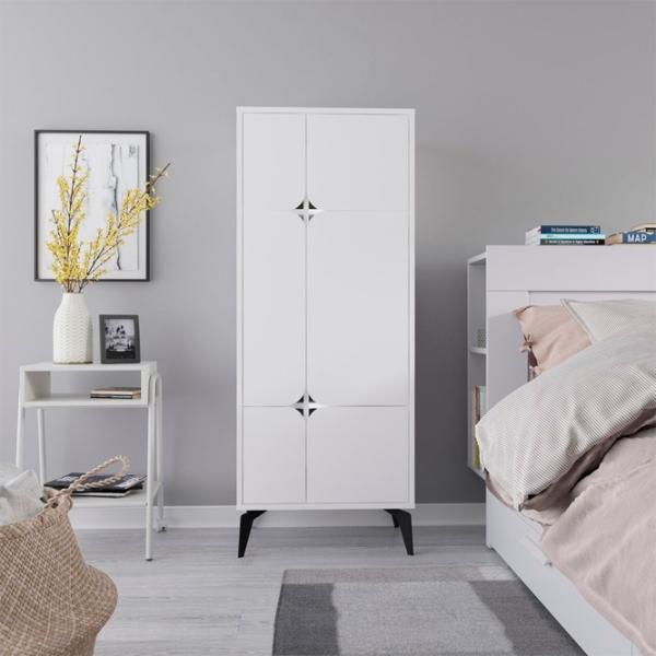 Dulap Showdeko Spark 60 x 35.6 x 151 / PAL / White photo 2 Dulap Showdeko Spark 60 x 35.6 x 151 / PAL / White photo 2