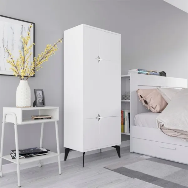 Dulap Showdeko Spark 60 x 35.6 x 151 / PAL / White photo 3 Dulap Showdeko Spark 60 x 35.6 x 151 / PAL / White photo 3