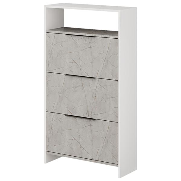 Dulap pentru încălțăminte Showdeko Kaju 139.2 x 78 x 28/ White/ Gray photo 1