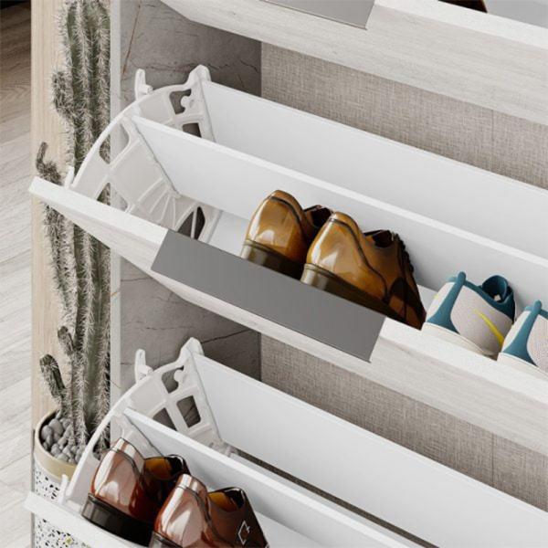Обувной шкаф Showdeko Kaju 139.2 x 78 x 28см/ Серый/ White photo 5 Обувной шкаф Showdeko Kaju 139.2 x 78 x 28см/ Серый/ White photo 5