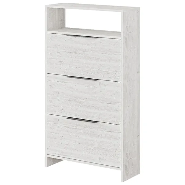 Обувной шкаф Showdeko Kaju 139.2 x 78 x 28см/ White/ White photo 1