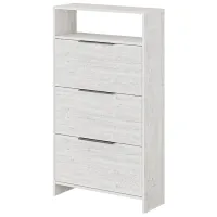 Обувной шкаф Showdeko Kaju 139.2 x 78 x 28см/ White/ White
