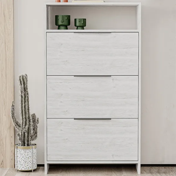 Обувной шкаф Showdeko Kaju 139.2 x 78 x 28см/ White/ White photo 4