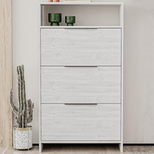 Обувной шкаф Showdeko Kaju 139.2 x 78 x 28см/ White/ White photo 4