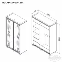 Dulap Ambianta Tango 160 x 58 x 224 / PAL / White photo 4