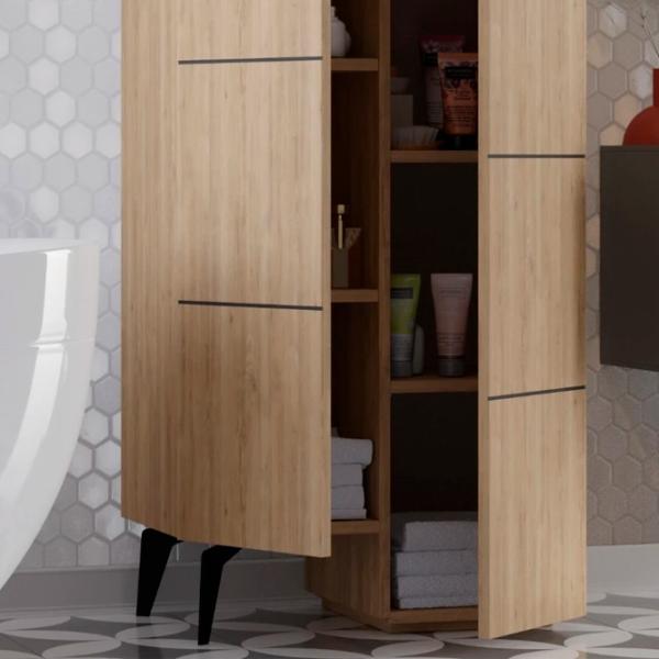 Dulap Showdeko Stair Multipurpose Cabinet 62.2 x 37.4 x 156 / PAL / Stejar photo 2 Dulap Showdeko Stair Multipurpose Cabinet 62.2 x 37.4 x 156 / PAL / Stejar photo 2