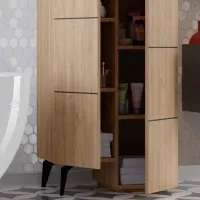 Шкаф Showdeko Stair Multipurpose Cabinet 62.2 x 37.4см x 156 / ЛДСП / Дуб photo 2