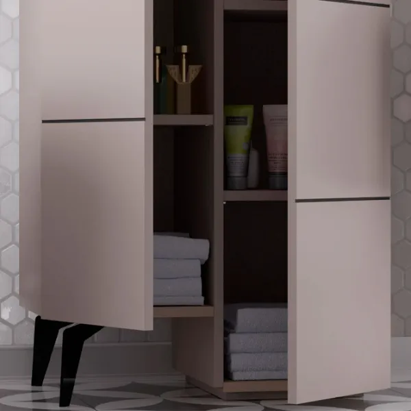 Dulap Showdeko Stair Multipurpose Cabinet 62.2 x 37.4 x 156 / PAL / Mokka photo 2 Dulap Showdeko Stair Multipurpose Cabinet 62.2 x 37.4 x 156 / PAL / Mokka photo 2