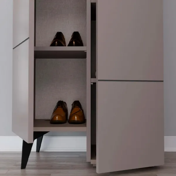 Dulap Showdeko Stair Multipurpose Cabinet 62.2 x 37.4 x 156 / PAL / Mokka photo 3 Dulap Showdeko Stair Multipurpose Cabinet 62.2 x 37.4 x 156 / PAL / Mokka photo 3