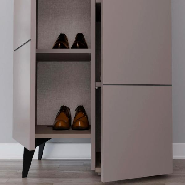 Dulap Showdeko Stair Multipurpose Cabinet 62.2 x 37.4 x 156 / PAL / Mokka photo 3 Dulap Showdeko Stair Multipurpose Cabinet 62.2 x 37.4 x 156 / PAL / Mokka photo 3