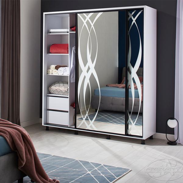 Dulap Ambianta Tango 120 x 58 x 224 / PAL / White photo 2 Dulap Ambianta Tango 120 x 58 x 224 / PAL / White photo 2