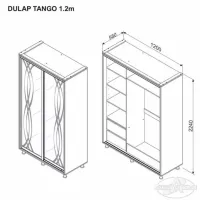 Dulap Ambianta Tango 120 x 58 x 224 / PAL / White photo 4