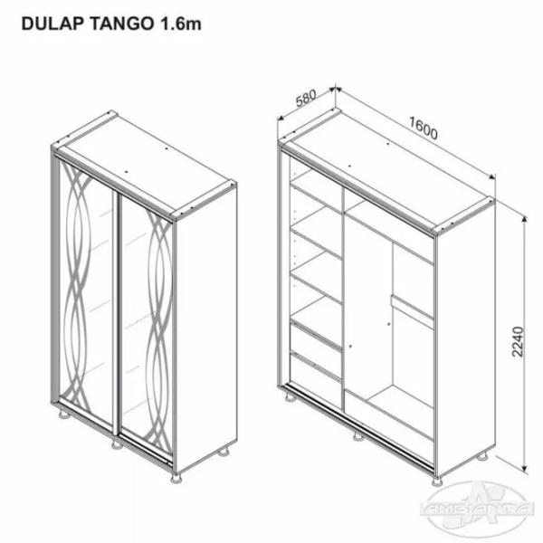 Dulap Ambianta Tango 200 x 58 x 224 / PAL / White photo 4 Dulap Ambianta Tango 200 x 58 x 224 / PAL / White photo 4